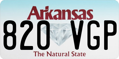 AR license plate 820VGP