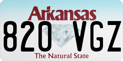 AR license plate 820VGZ