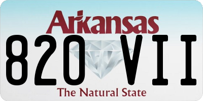AR license plate 820VII