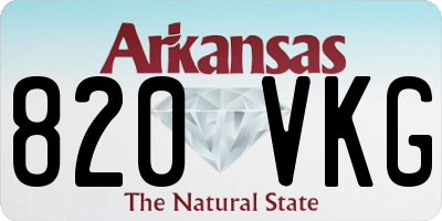 AR license plate 820VKG