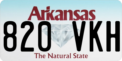 AR license plate 820VKH