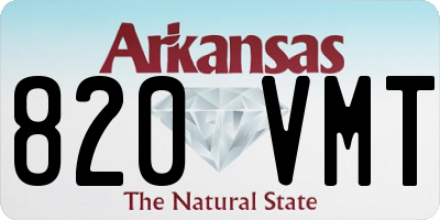 AR license plate 820VMT