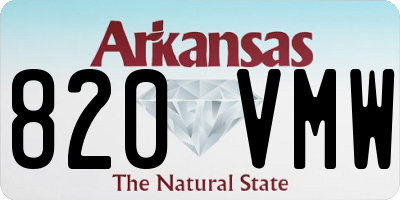 AR license plate 820VMW