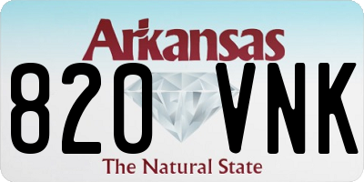 AR license plate 820VNK