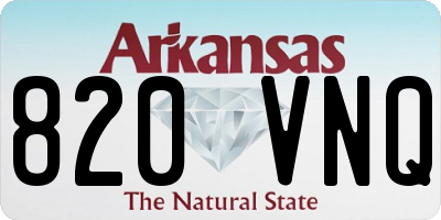 AR license plate 820VNQ