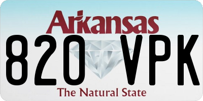 AR license plate 820VPK