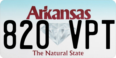 AR license plate 820VPT