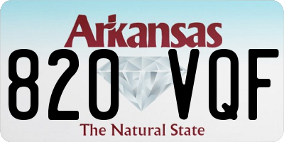 AR license plate 820VQF