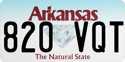 AR license plate 820VQT
