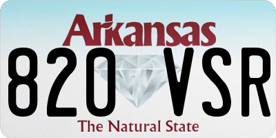 AR license plate 820VSR