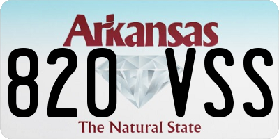 AR license plate 820VSS
