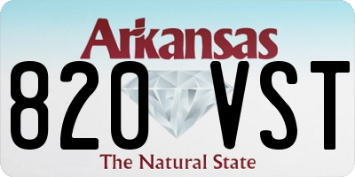 AR license plate 820VST