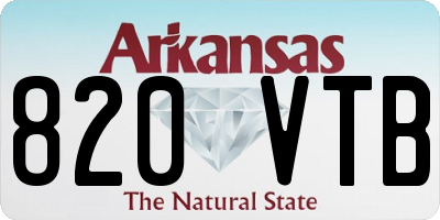 AR license plate 820VTB