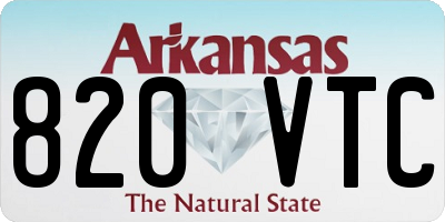 AR license plate 820VTC