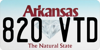 AR license plate 820VTD