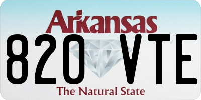 AR license plate 820VTE
