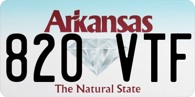 AR license plate 820VTF