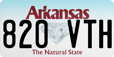 AR license plate 820VTH