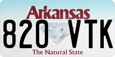 AR license plate 820VTK