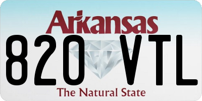 AR license plate 820VTL