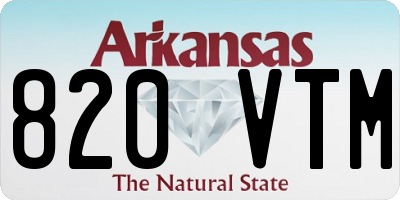 AR license plate 820VTM