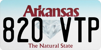 AR license plate 820VTP