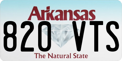 AR license plate 820VTS
