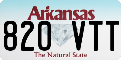AR license plate 820VTT