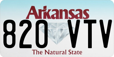 AR license plate 820VTV