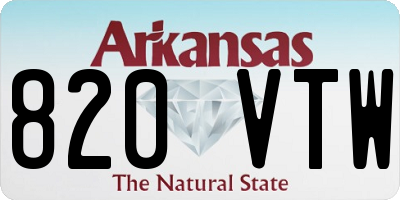 AR license plate 820VTW