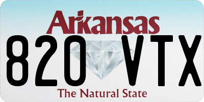 AR license plate 820VTX