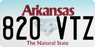 AR license plate 820VTZ