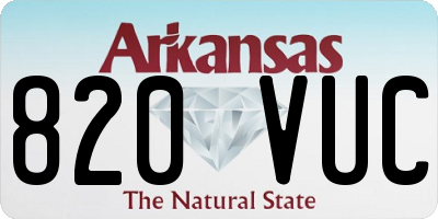 AR license plate 820VUC