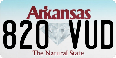 AR license plate 820VUD