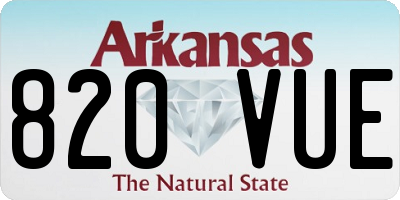 AR license plate 820VUE