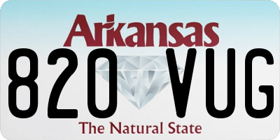 AR license plate 820VUG