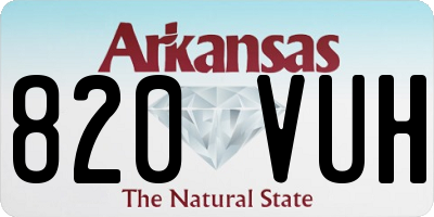 AR license plate 820VUH