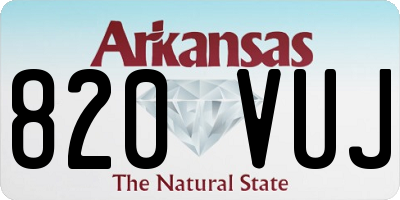 AR license plate 820VUJ
