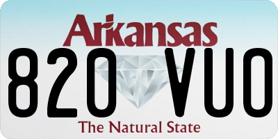 AR license plate 820VUO