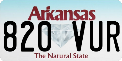 AR license plate 820VUR