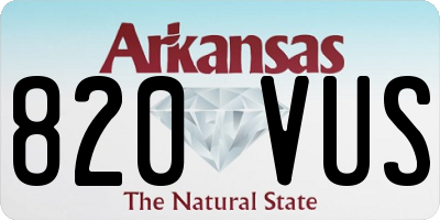 AR license plate 820VUS