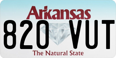 AR license plate 820VUT