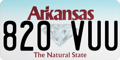 AR license plate 820VUU
