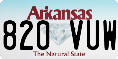 AR license plate 820VUW