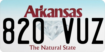 AR license plate 820VUZ
