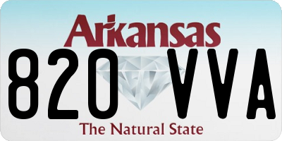 AR license plate 820VVA