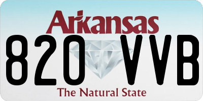 AR license plate 820VVB