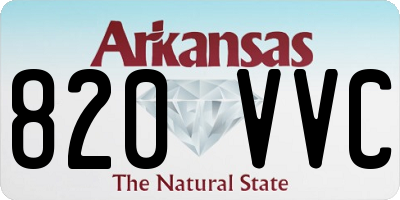 AR license plate 820VVC
