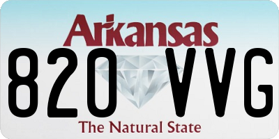 AR license plate 820VVG