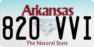 AR license plate 820VVI
